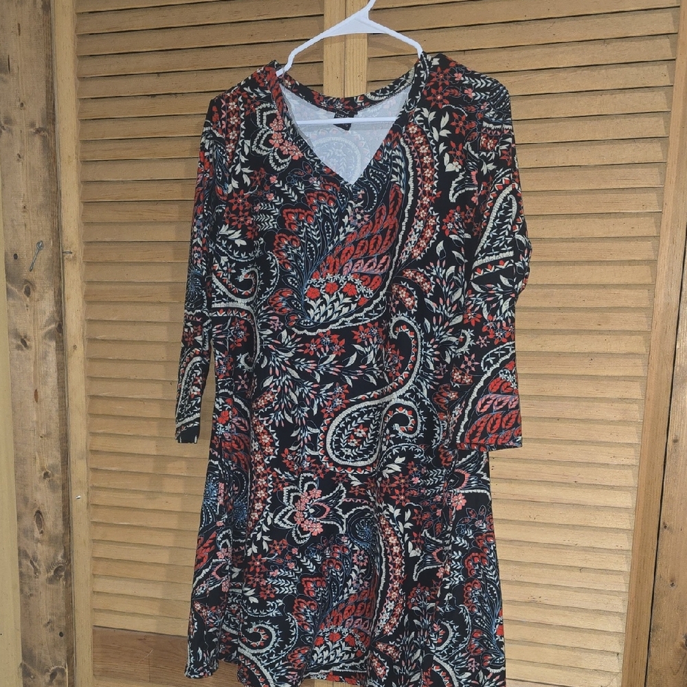 Lildy Paisley Print Dress Size L-XL